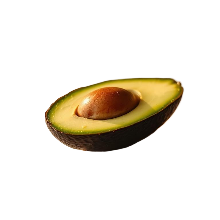 Halved avocado